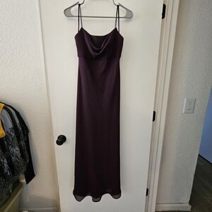 Michaelangelo Eggplant Purple Prom Bridesmaid Formal Spaghetti Strap Size 2